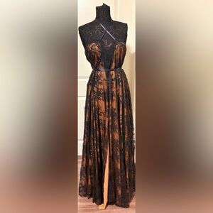 Michael Costello x Revolve black lace dress adjustable straps M New With Tags